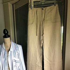 Old Navy Linen Drawstring Slacks Sz 16 Midrise